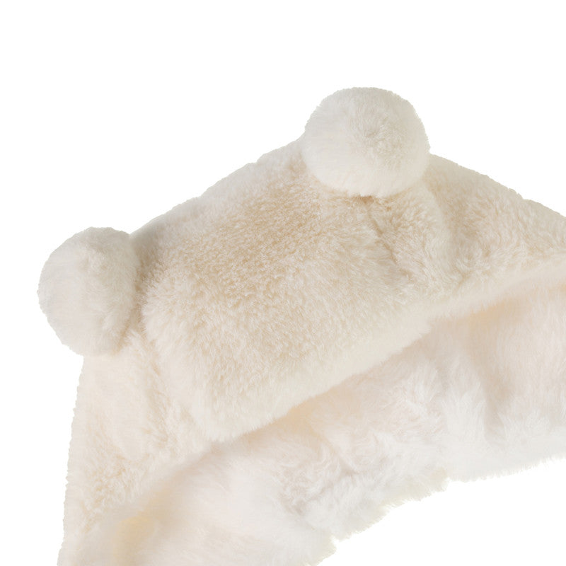 Children's solid color bear ear cap