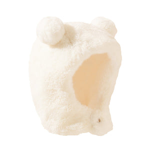 Children's solid color bear ear cap