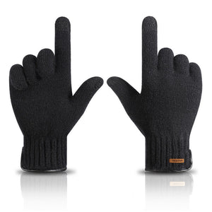 Alpaca fleece outdoor high-elastic business warm gloves