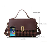 Load image into Gallery viewer, Canvas one-shoulder pattern checked crossbody bag
