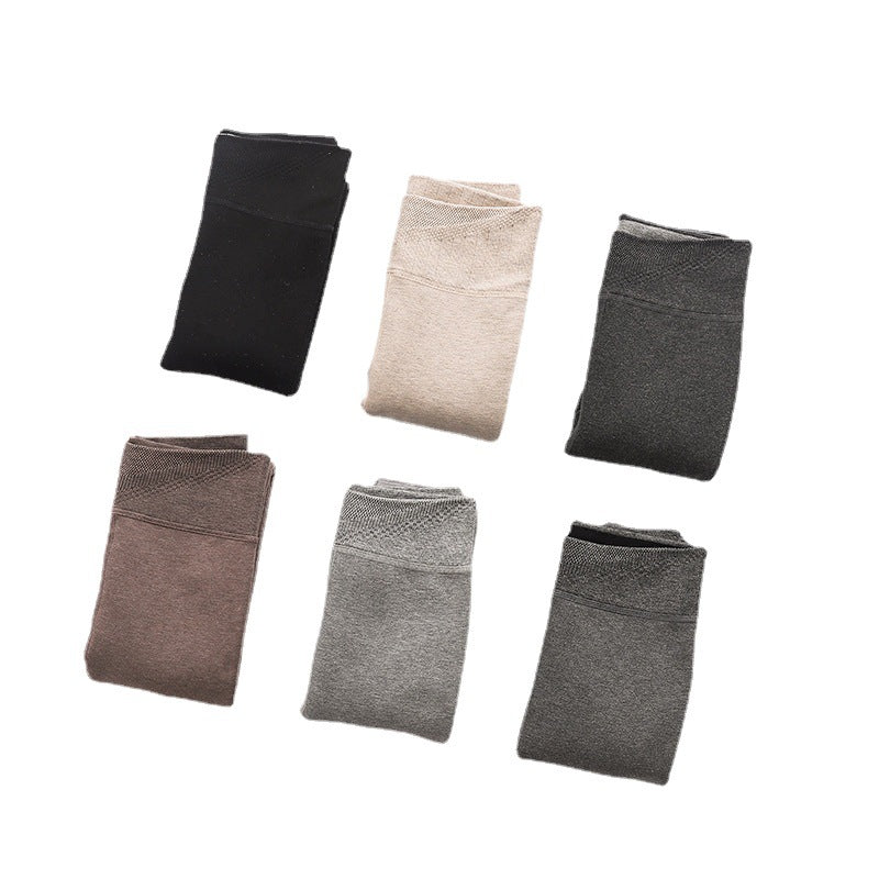 Ladies plus velvet solid color cashmere wool bottoming socks