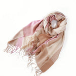 Load image into Gallery viewer, British style warm plaid fringed shawl scarf
