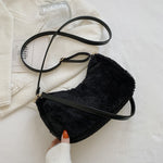 画像をギャラリービューアに読み込む, Urban simple style casual one-shoulder plush small square bag
