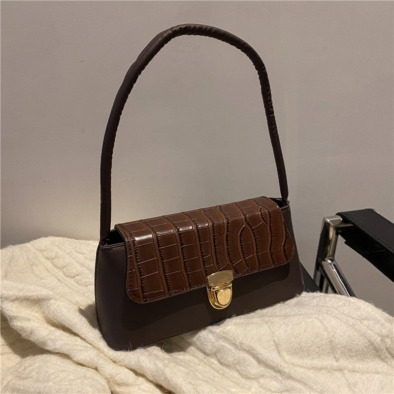 Pure color Korean fashion one-shoulder small square bag