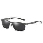 Load image into Gallery viewer, Aluminum-magnesium half-frame UV protection sunglasses
