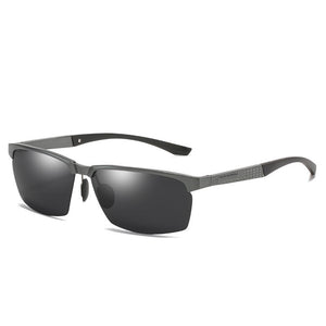 Aluminum-magnesium half-frame UV protection sunglasses