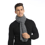 画像をギャラリービューアに読み込む, Men&#39;s jacquard stitching long warm scarf
