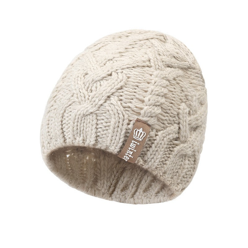 Cute rabbit fur warm and windproof ladies knitted hat