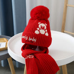 Load image into Gallery viewer, Two-piece cotton baby woolen cap with inner warmth
