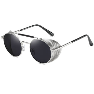 Steampunk metal retro sunglasses