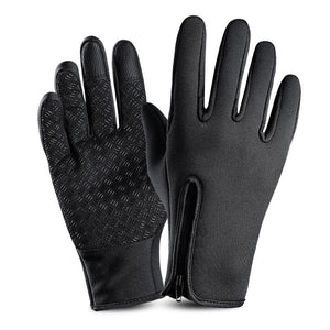 Winter windproof and warm zipper sports waterproof gloves