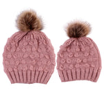 画像をギャラリービューアに読み込む, Parent-child warm pure color knitted hat
