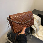 將圖片載入圖庫檢視器 Fashion simple texture chain shoulder messenger bag
