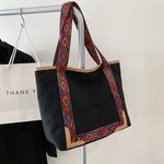 画像をギャラリービューアに読み込む, Large-capacity ethnic style one-shoulder handbag
