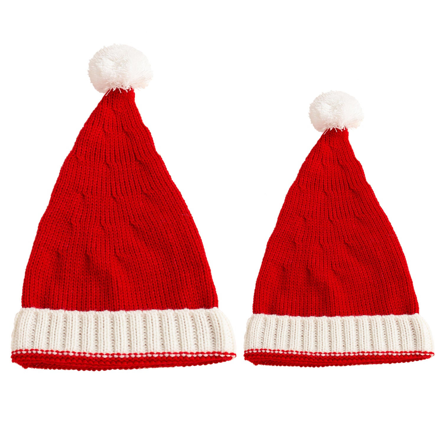 Parent-child woolen single ball acrylic warm Christmas hat