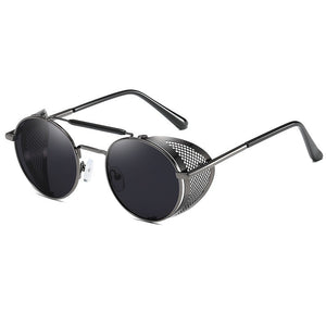 Steampunk metal retro sunglasses