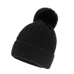 Load image into Gallery viewer, Pure color cable and cashmere knit hat
