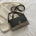 將圖片載入圖庫檢視器 Canvas one-shoulder pattern checked crossbody bag
