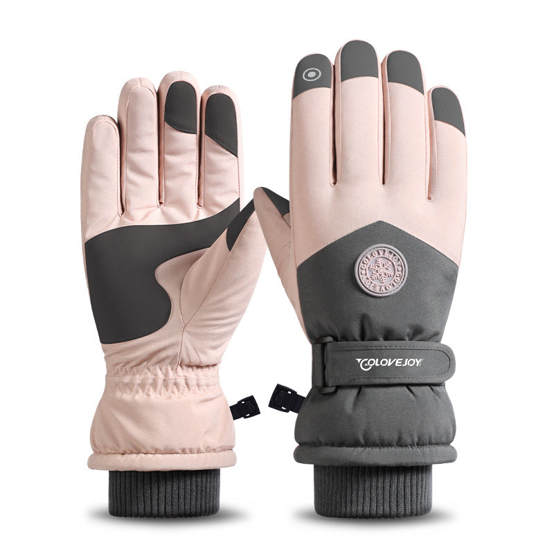 Outdoor velvet cold-proof warm gloves