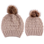 画像をギャラリービューアに読み込む, Parent-child warm pure color knitted hat
