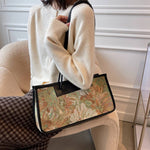 画像をギャラリービューアに読み込む, Urban simple contrast color texture large-capacity handbag
