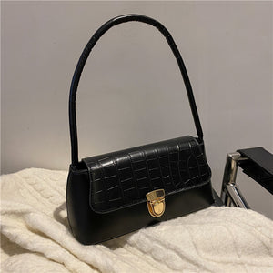 Pure color Korean fashion one-shoulder small square bag