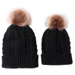 將圖片載入圖庫檢視器 Parent-child acrylic wool ball twist knitted hat
