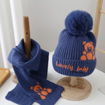 Load image into Gallery viewer, Two-piece cotton baby woolen cap with inner warmth
