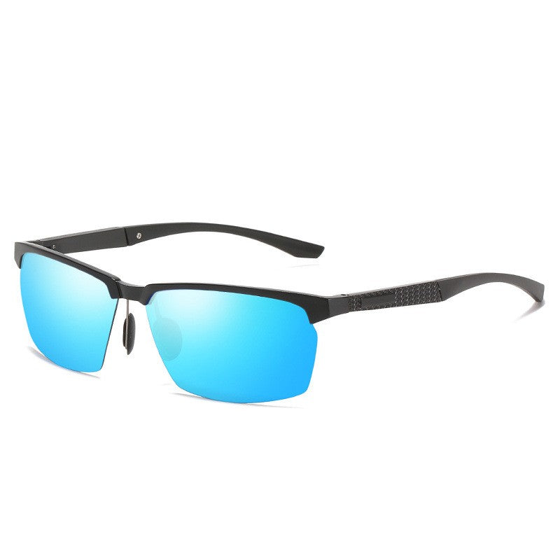 Aluminum-magnesium half-frame UV protection sunglasses