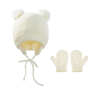 Baby knitted hats and knitted gloves