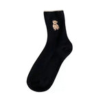 画像をギャラリービューアに読み込む, Cute ins style embroidered bear socks
