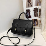 將圖片載入圖庫檢視器 Pure color retro texture messenger portable small square bag
