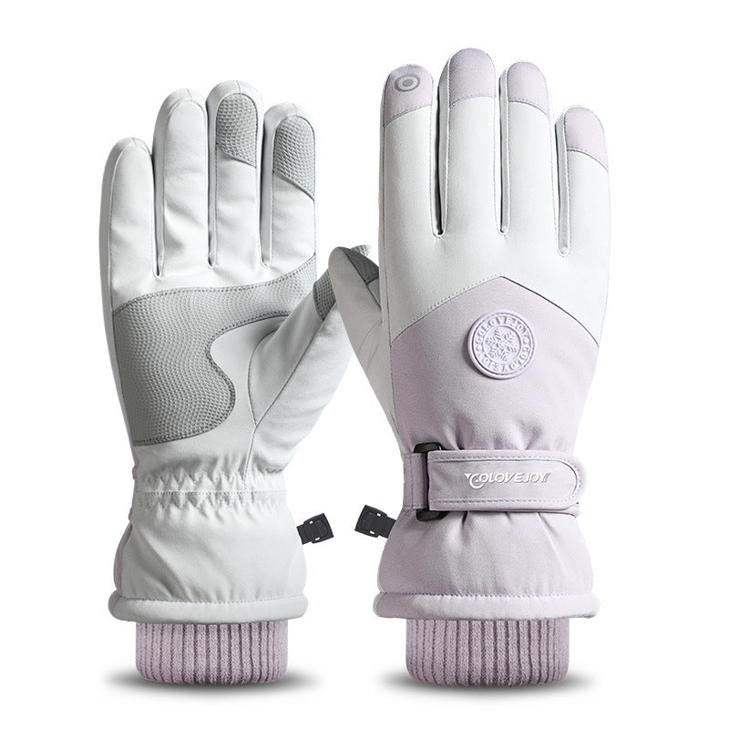 Outdoor velvet cold-proof warm gloves