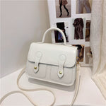 將圖片載入圖庫檢視器 Pure color retro texture messenger portable small square bag
