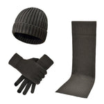 Load image into Gallery viewer, Three-piece knitted woolen thick warm hat scarf gloves
