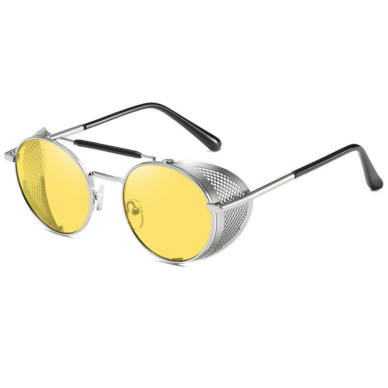 Steampunk metal retro sunglasses