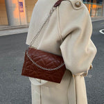 將圖片載入圖庫檢視器 Fashion simple texture chain shoulder messenger bag
