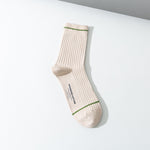 画像をギャラリービューアに読み込む, Men&#39;s solid color autumn and winter combed cotton printed striped socks
