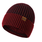 將圖片載入圖庫檢視器 Men&#39;s double-layer wool and velvet warm knitted hat
