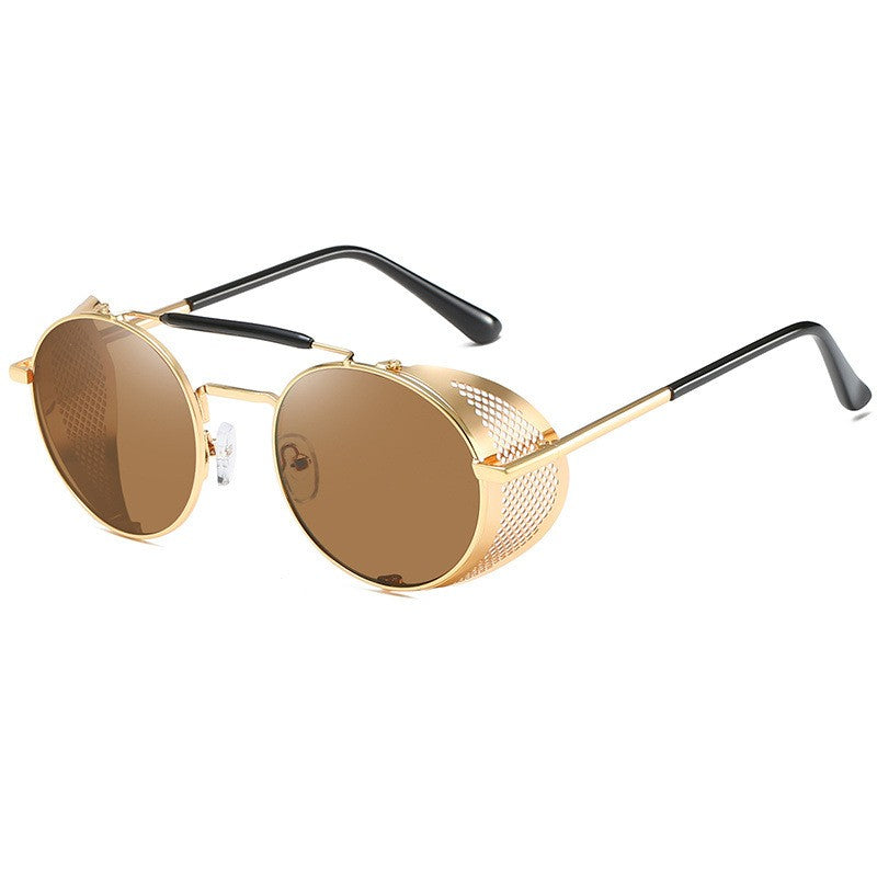 Steampunk metal retro sunglasses