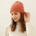 画像をギャラリービューアに読み込む, Solid color student all-match dome knitted hat
