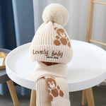 Load image into Gallery viewer, Two-piece cotton baby woolen cap with inner warmth
