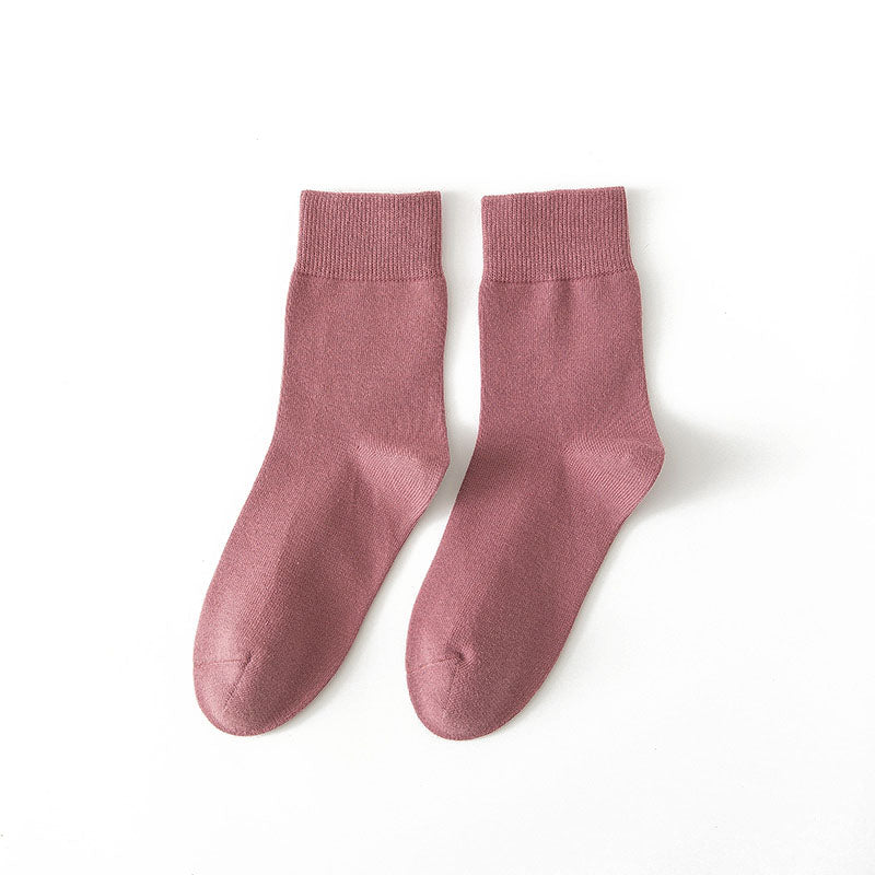 Pure color all-match high-quality anti-pilling tube socks